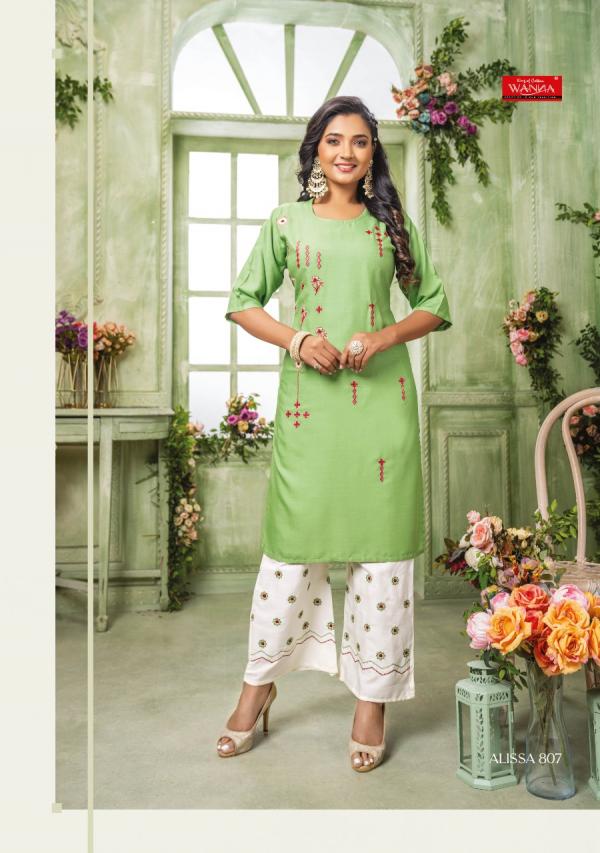 Wanna Alissa Vol 8 Rayon Designer Kurti Pent Collection